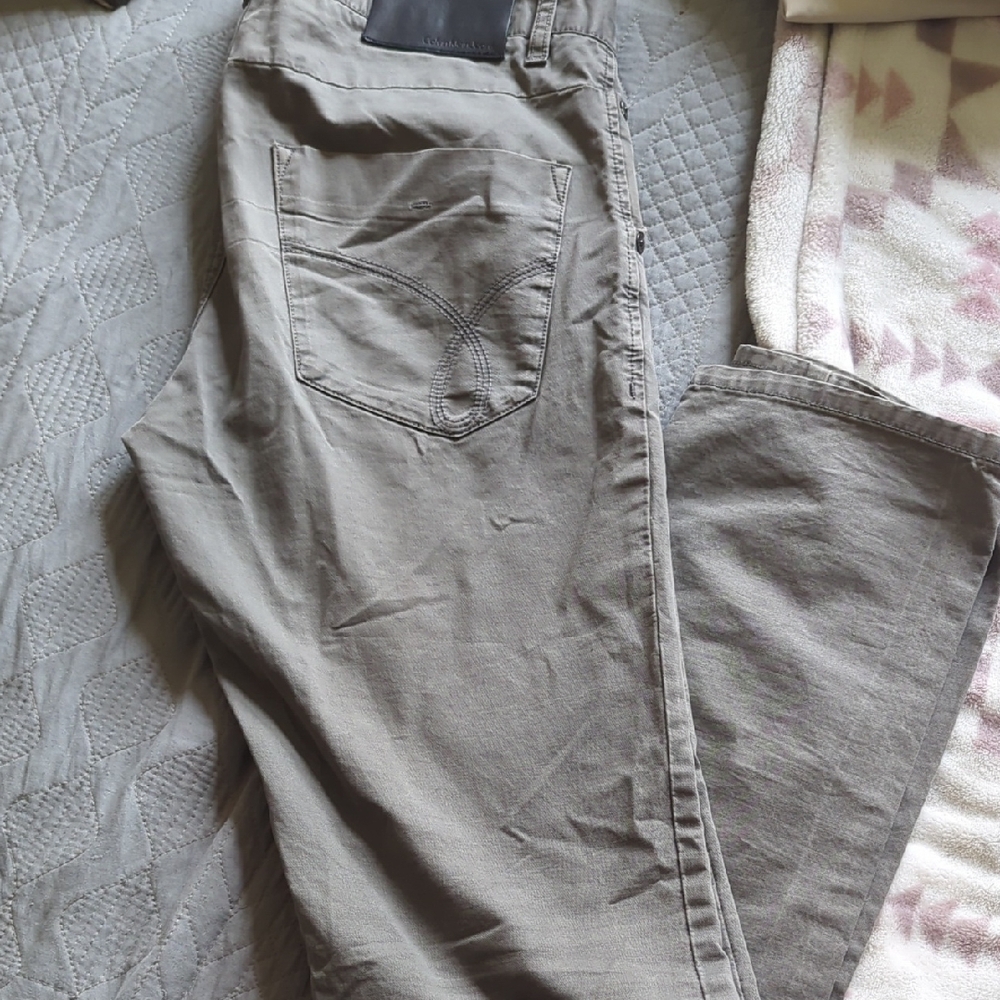 Calvin Klein Jeans Black and Gray Pants